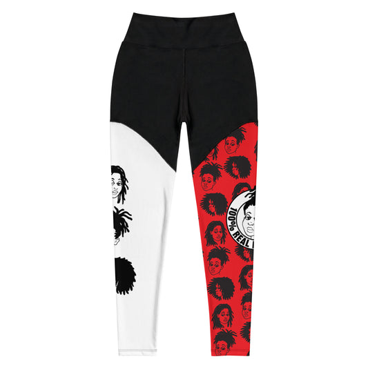 "LOC'KD REPEAT RED" LEGGINGS